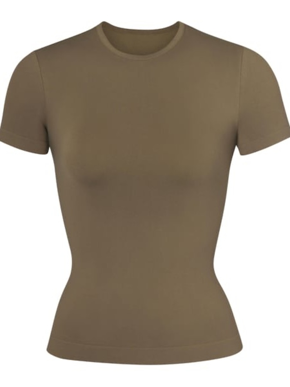 Skims Soft Smoothing Tshirt in army green size small stretchy casual